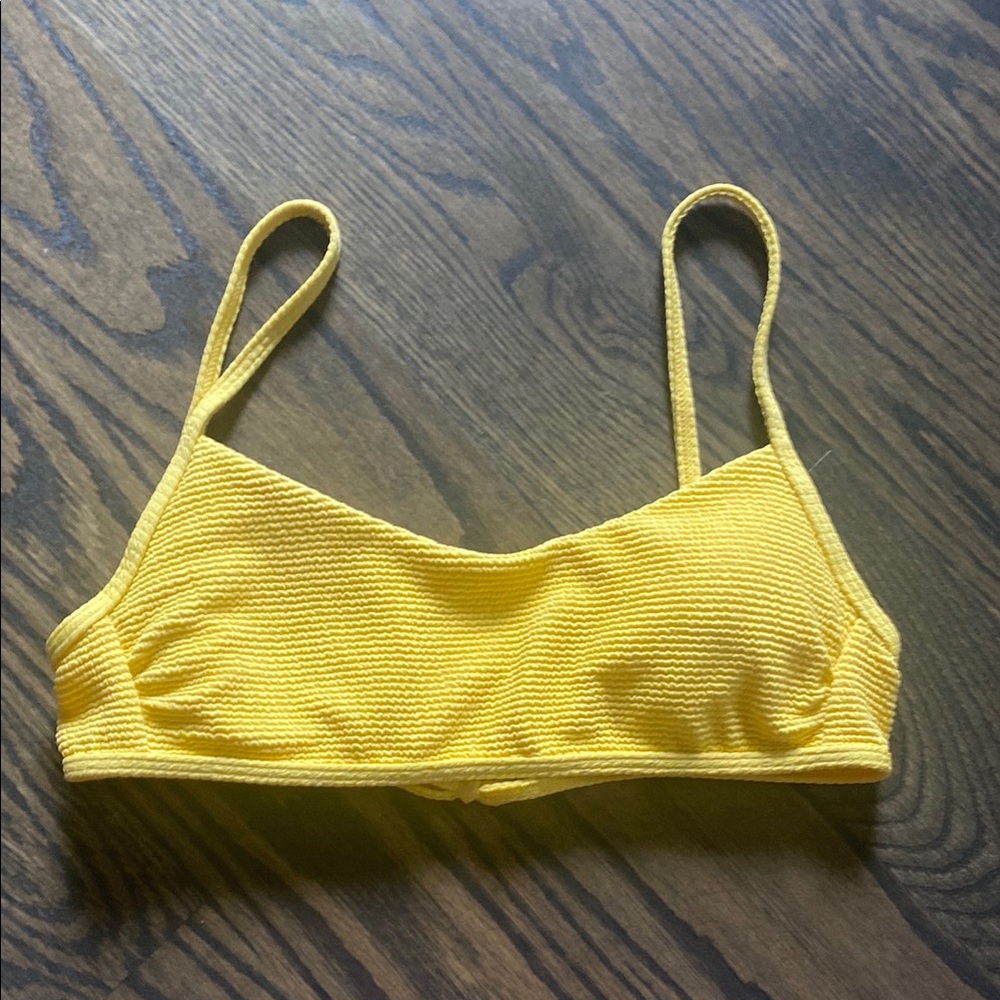 Full Tilt Yellow Bikini Top